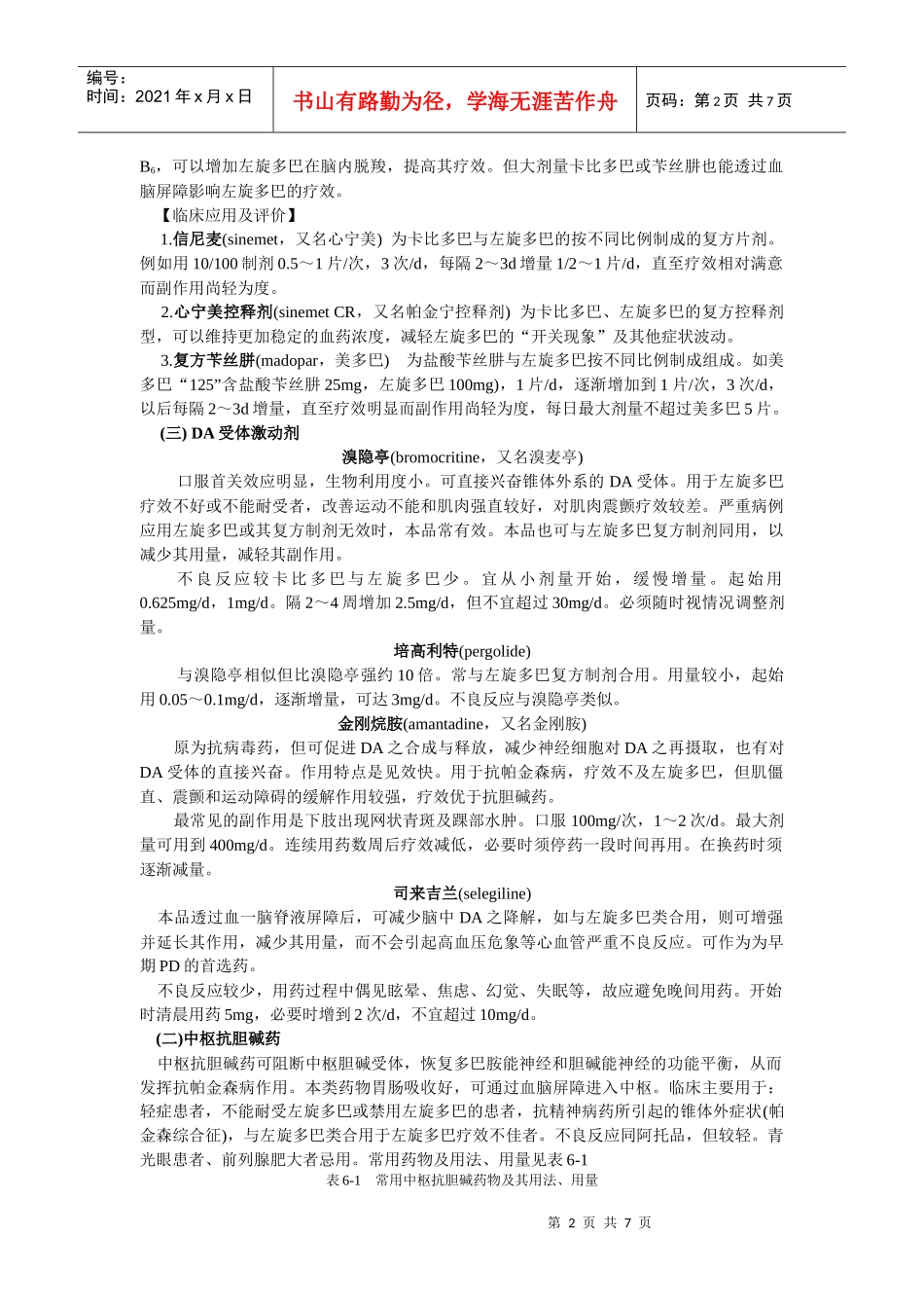 第六章神经系统的临床用药_第2页