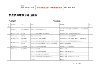 节点资源库演示评价指标