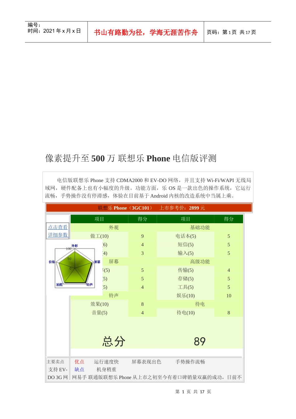 联想乐Phone电信版评测_第1页