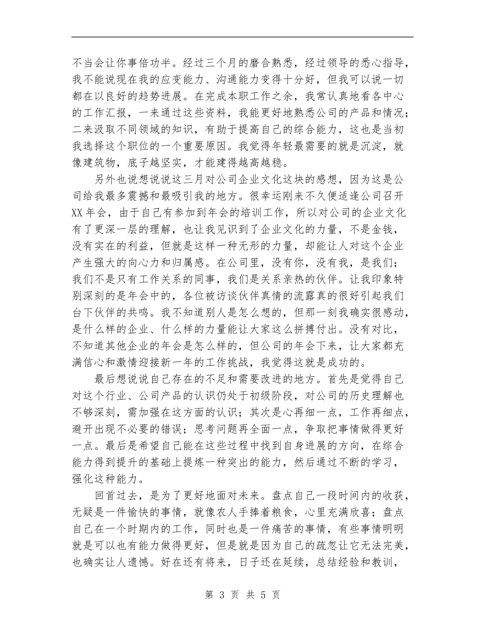 2024年公司秘书试用期工作总结范文_第3页