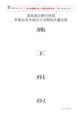 钻孔桩施工组织设计(DOC17页)