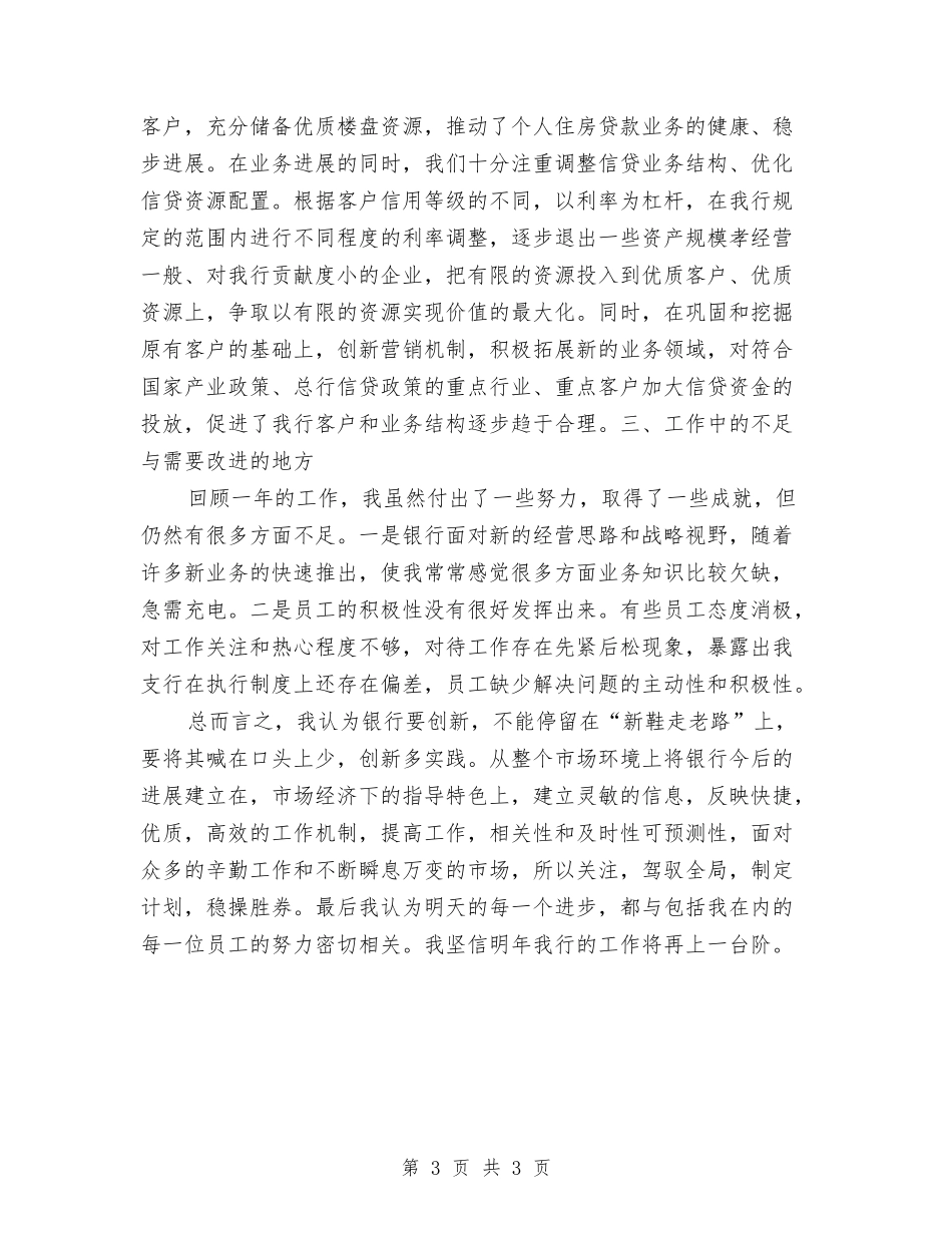 2024年银行高管的述职报告_第3页