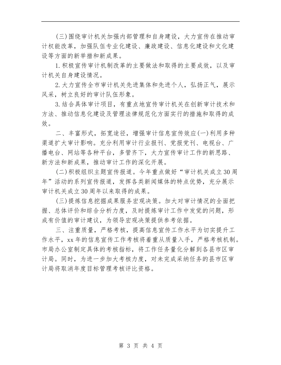 审计新年信息宣传工作计划_第3页