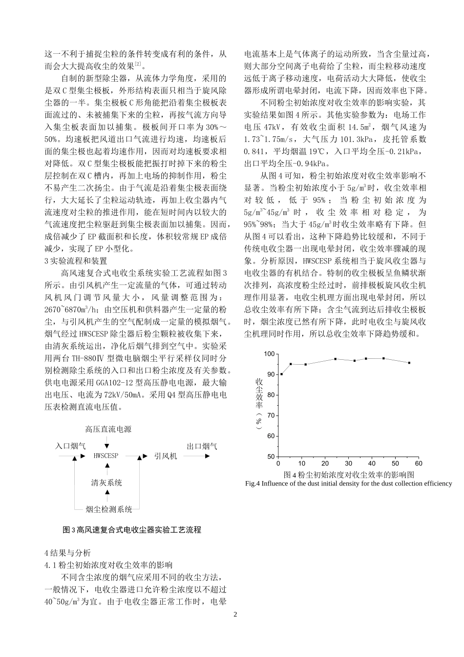 高风速复合式电收尘器模拟烟气净化实验研究doc-高风速复_第2页