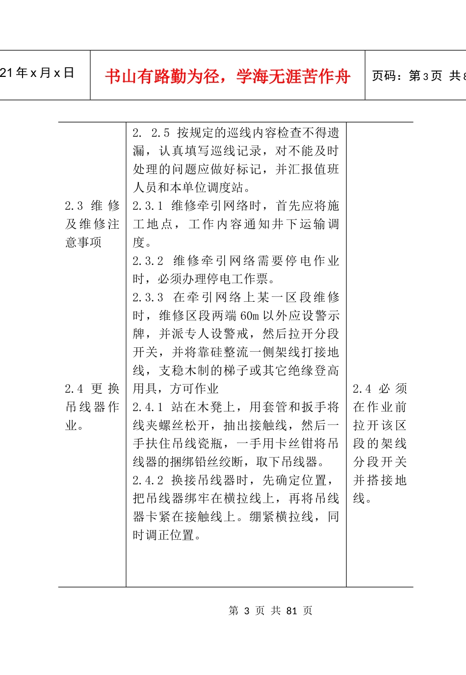 运输工种岗位操作标准xin_第3页