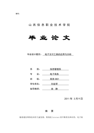 电子支付工具的应用与分析