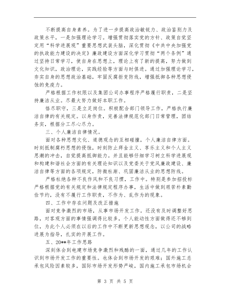 电建项目总监述职述廉_第3页