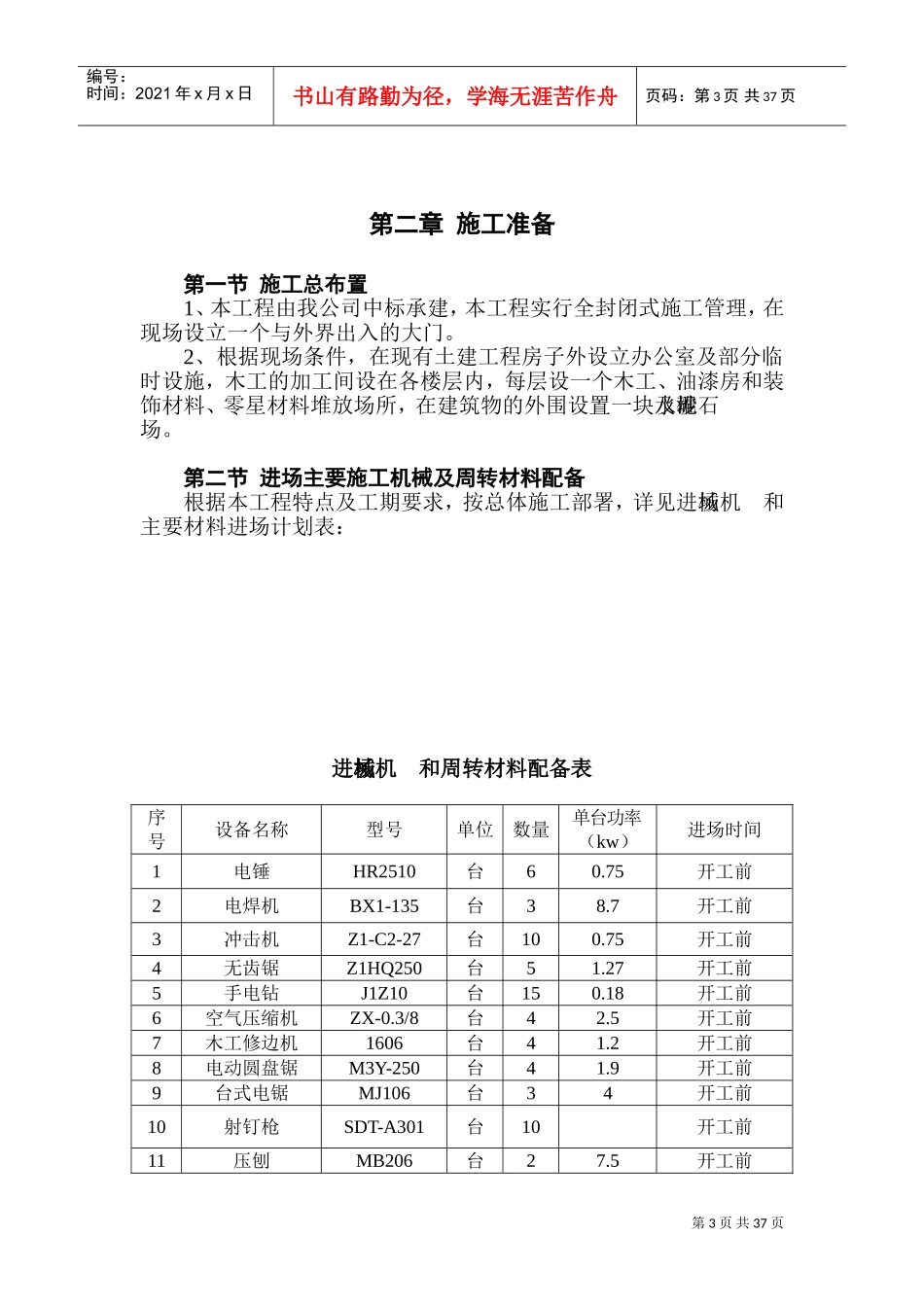 财税培训中心装饰工程施工组织设计(DOC69页)_第3页