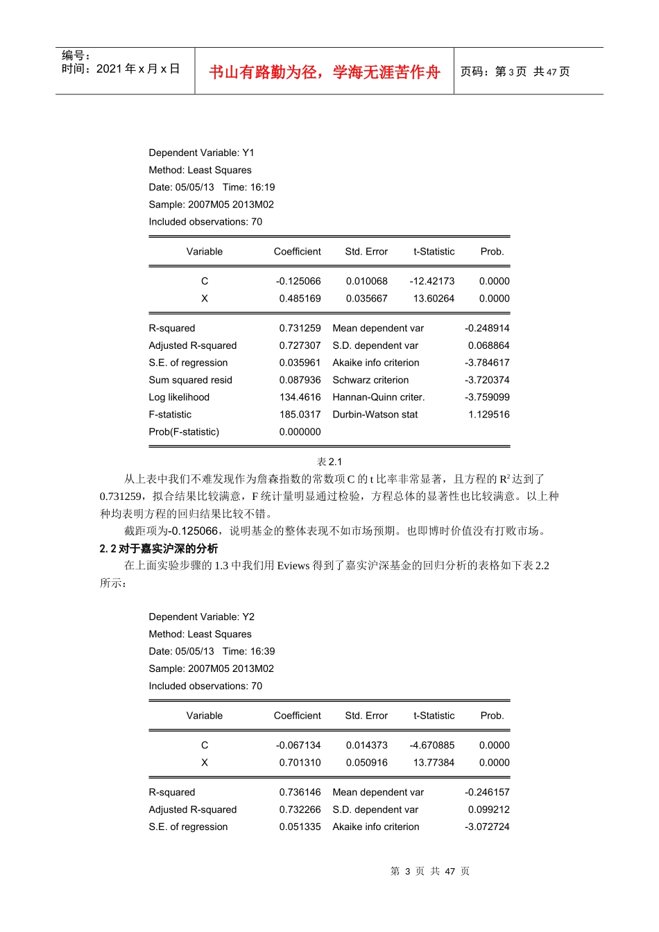 金融计量学实验报告_第3页