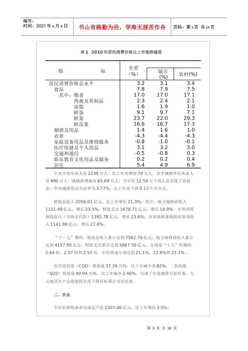 福建省XXXX年国民经济和社会发展统计公报_第3页