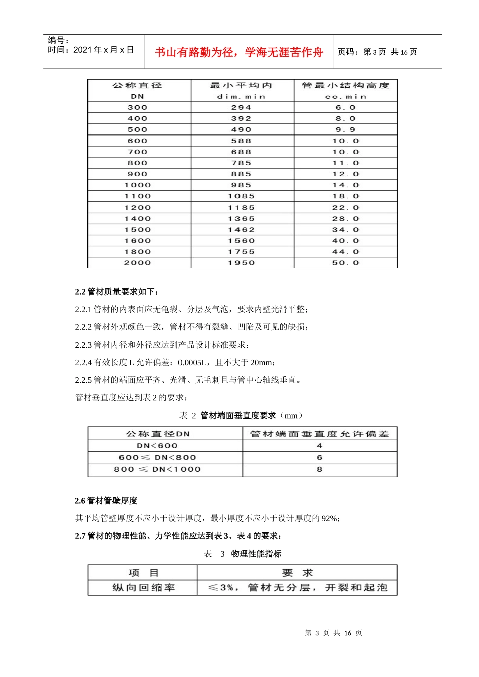 高密度(HDPE)工字双壁缠绕管室外排水管道工程技术规程_第3页