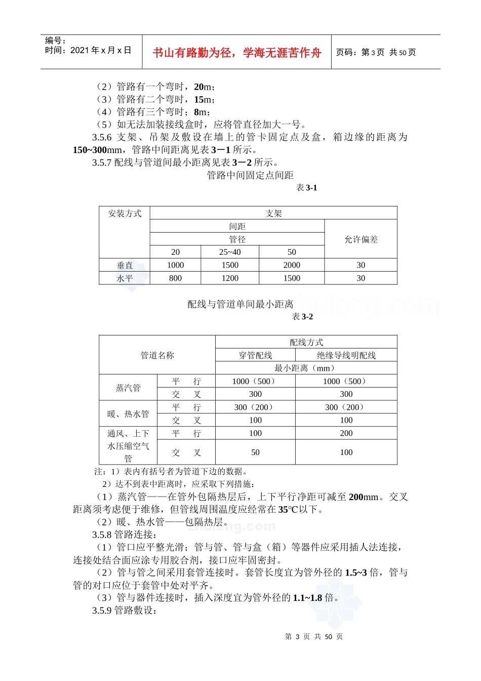 电气管线敷设施工工艺_secret_第3页