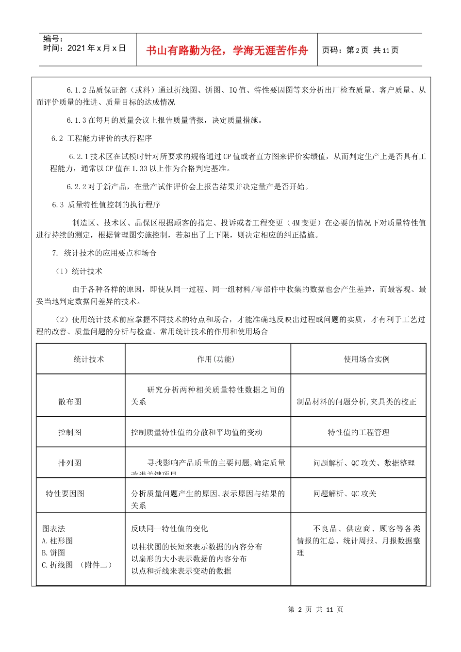统计手法在工程内的应用标准_第2页