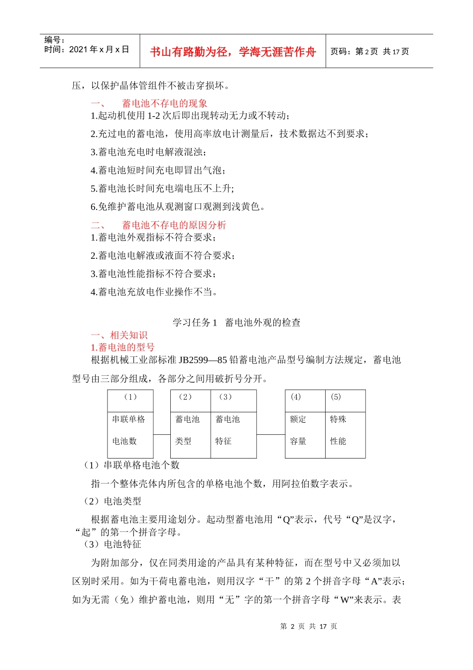 蓄电池外观的检查知识讲义_第2页