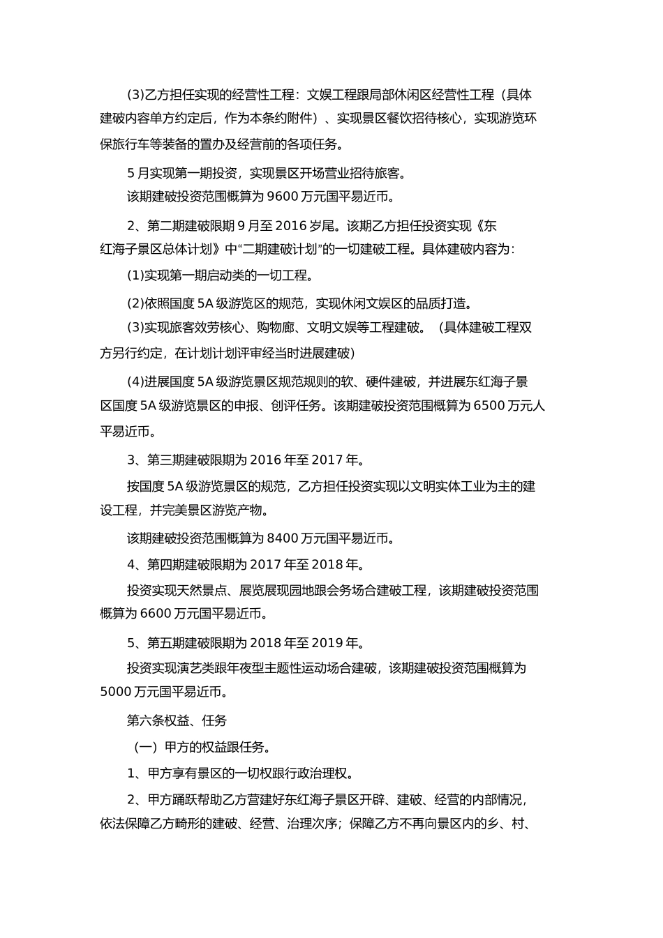 景区旅游项目合作开发合同书1)_第2页