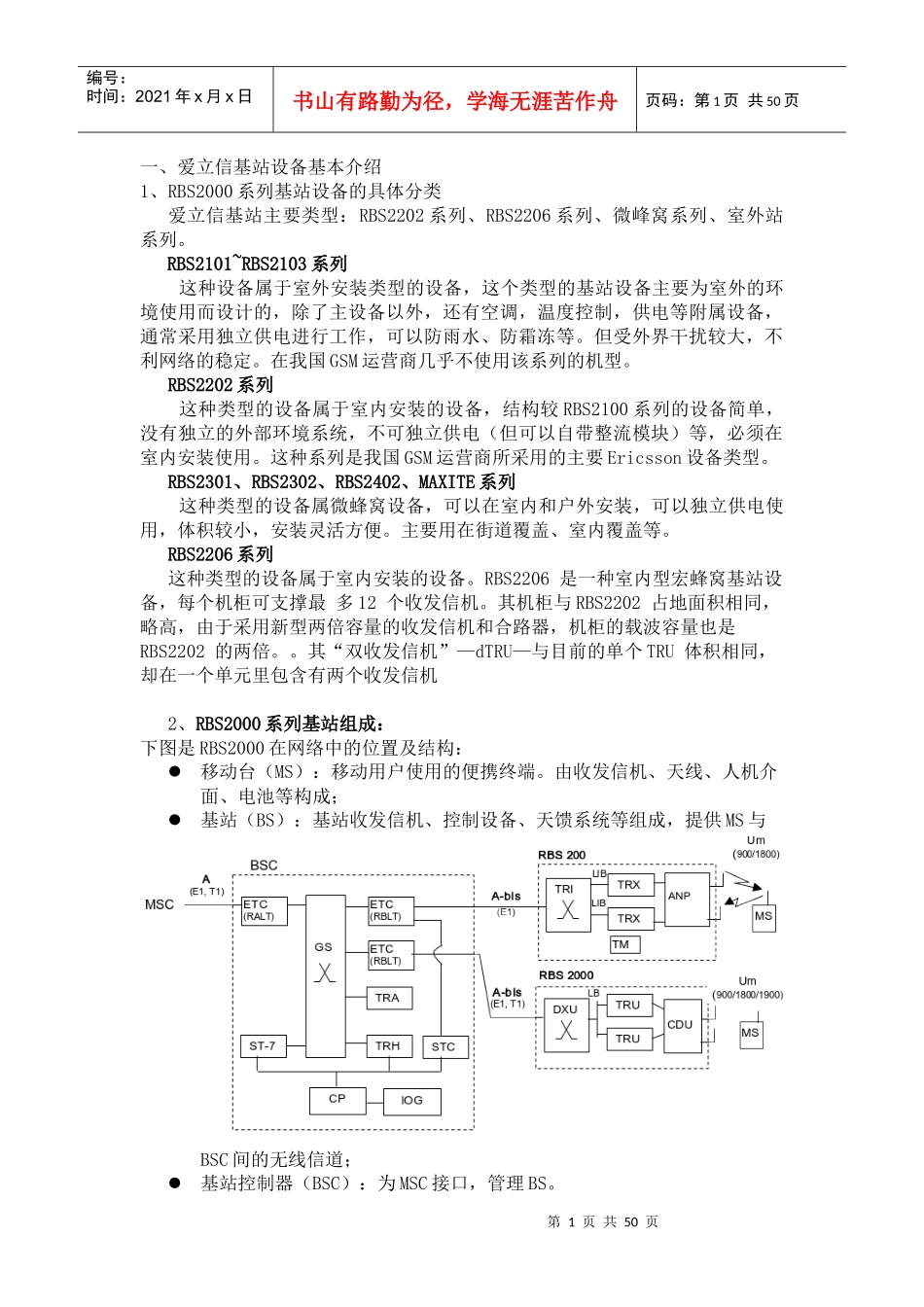 通信主设备基本知识_第1页