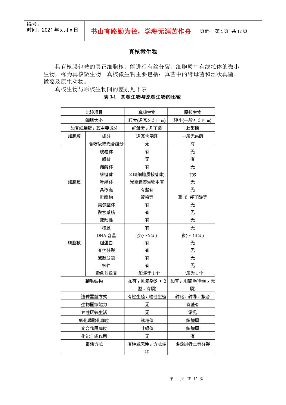 真核微生物讲义_第1页