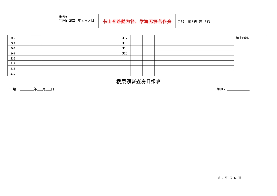 酒店客房 常用报表_第3页