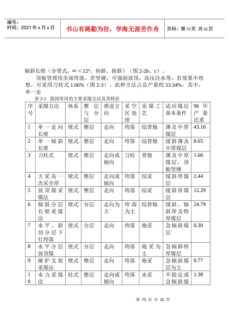 采煤方法概念及分类_第3页