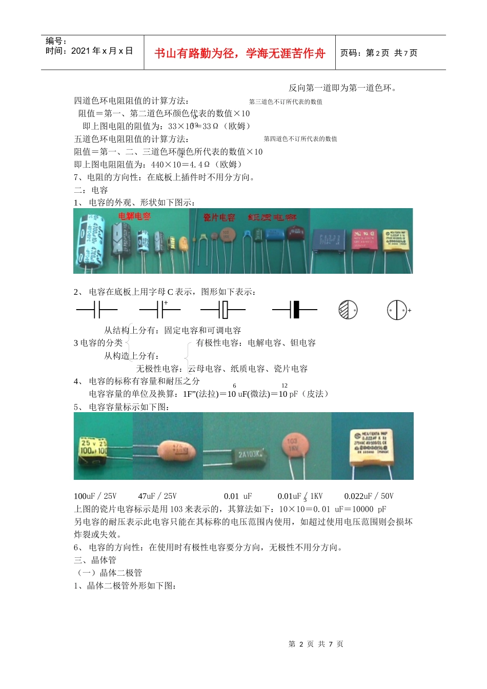 电子元件基础知识_第2页