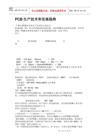 试论PCB生产技术和发展趋势
