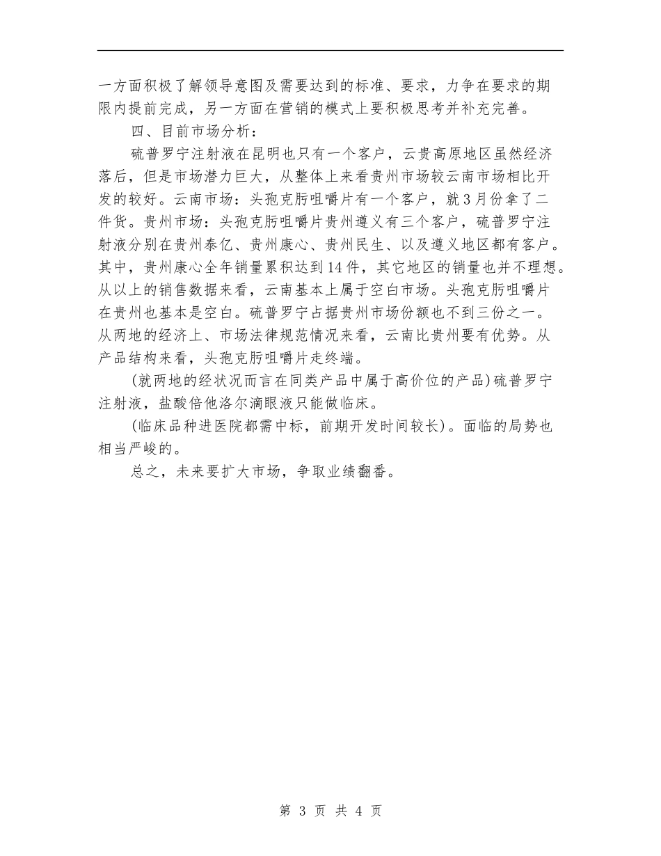 2024年医药销售2月工作总结_第3页