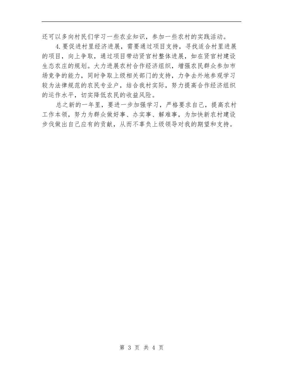 基层村官个人工作打算_第3页