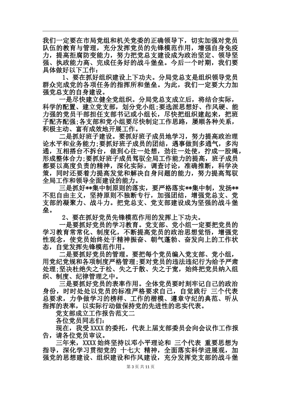 党支部成立工作报告_第3页