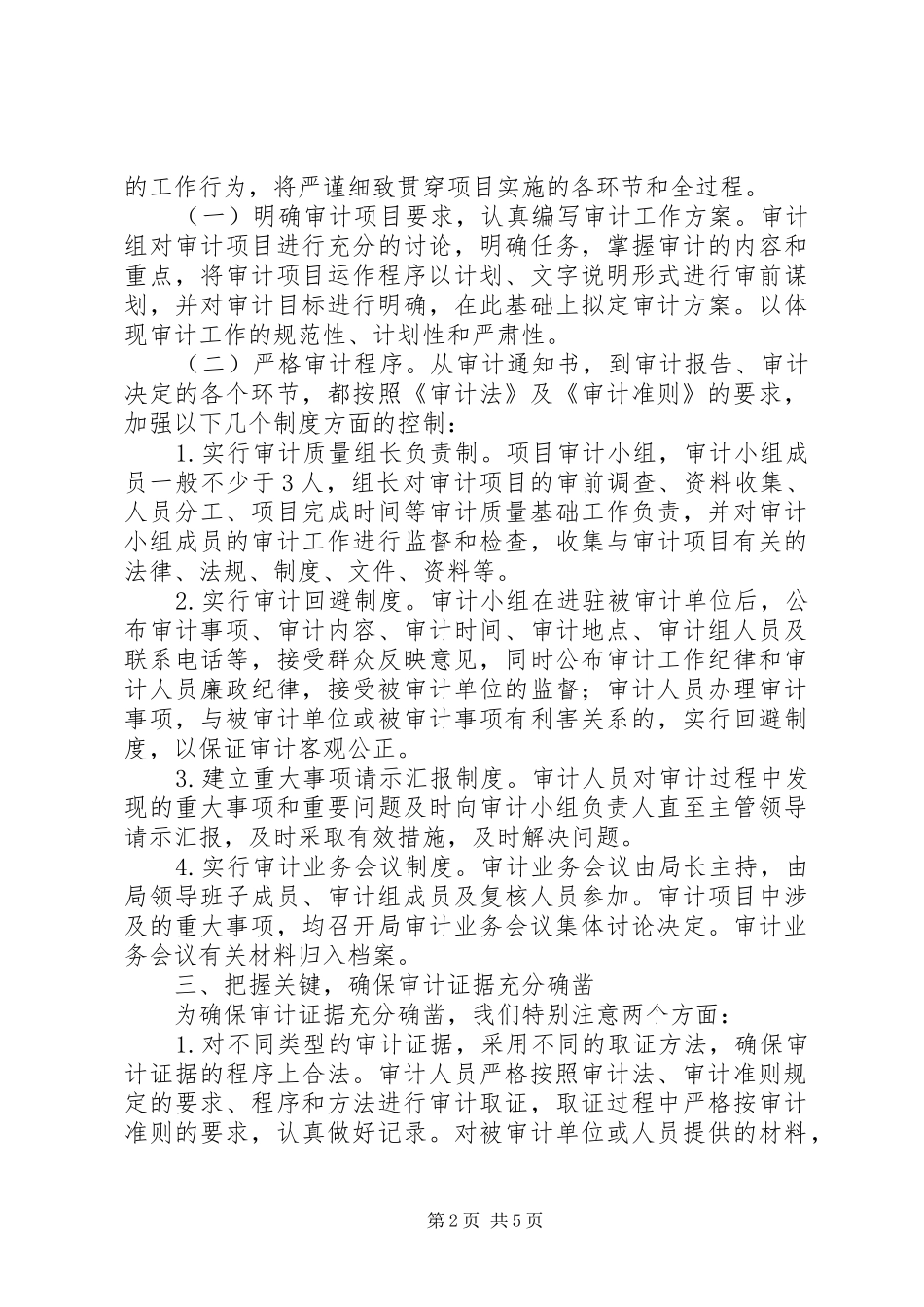 （审计综合）审计工作自查报告_第2页