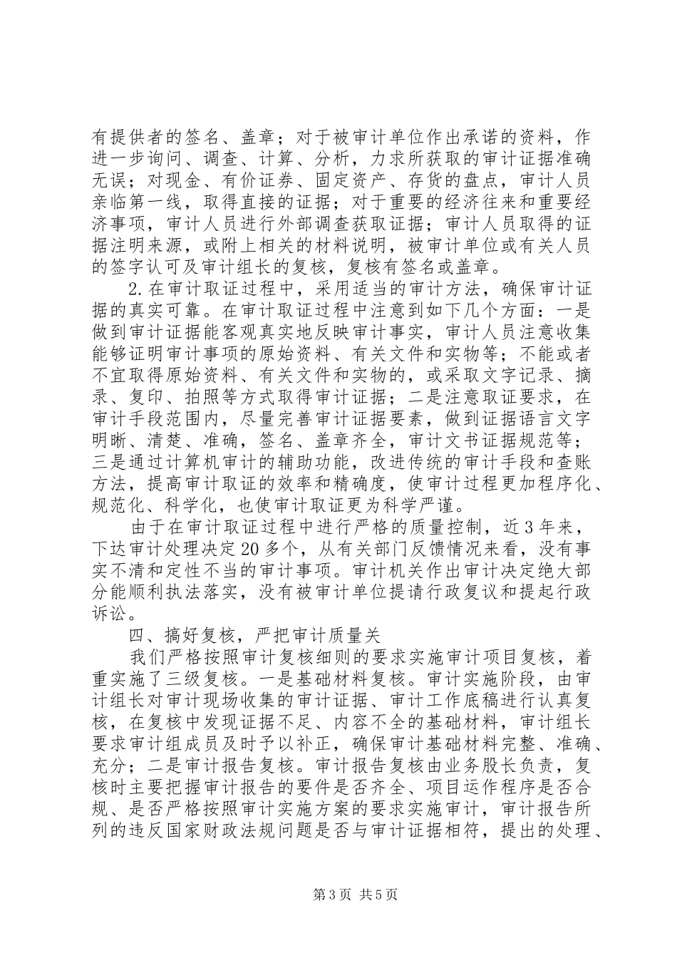 （审计综合）审计工作自查报告_第3页