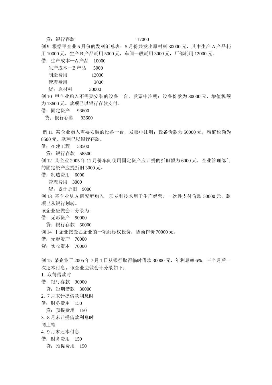 会计核算例题汇总_第2页