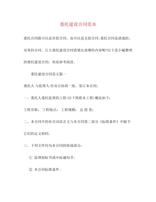 委托建设合同范本2)