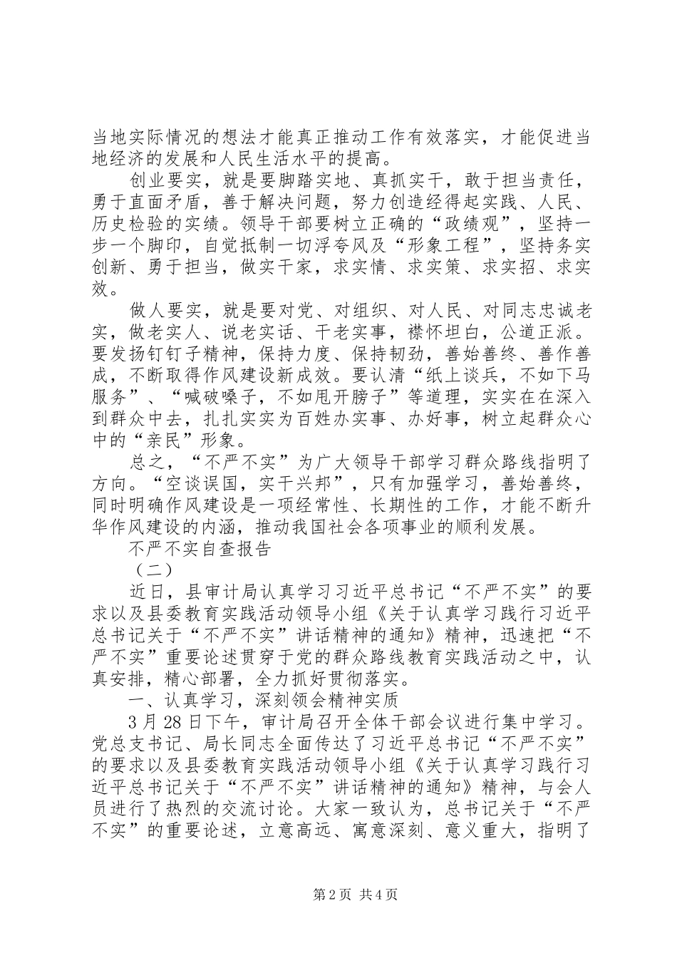 不严不实自查报告_第2页