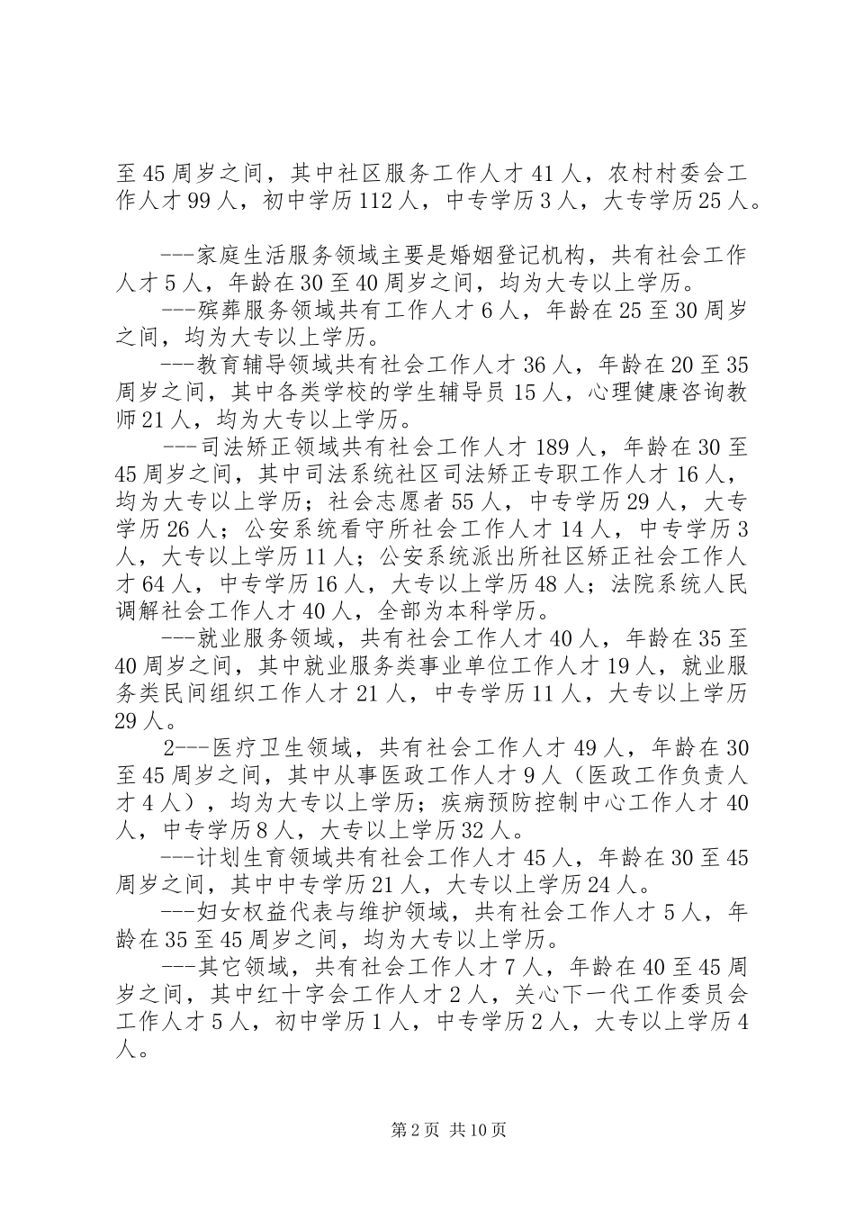 XX县区社会工作人才队伍建设调研报告(精)[优秀范文5篇]_第2页