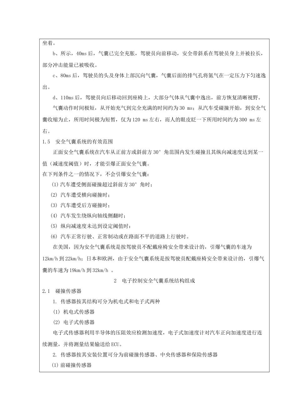 汽车安全气囊系统组成及其工作原理_第2页