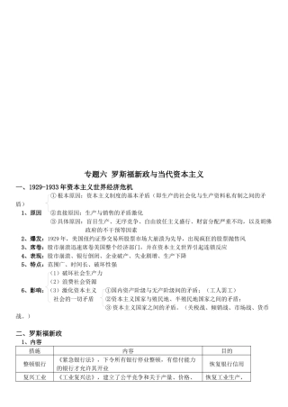 罗斯福新政与当代资本主义论述