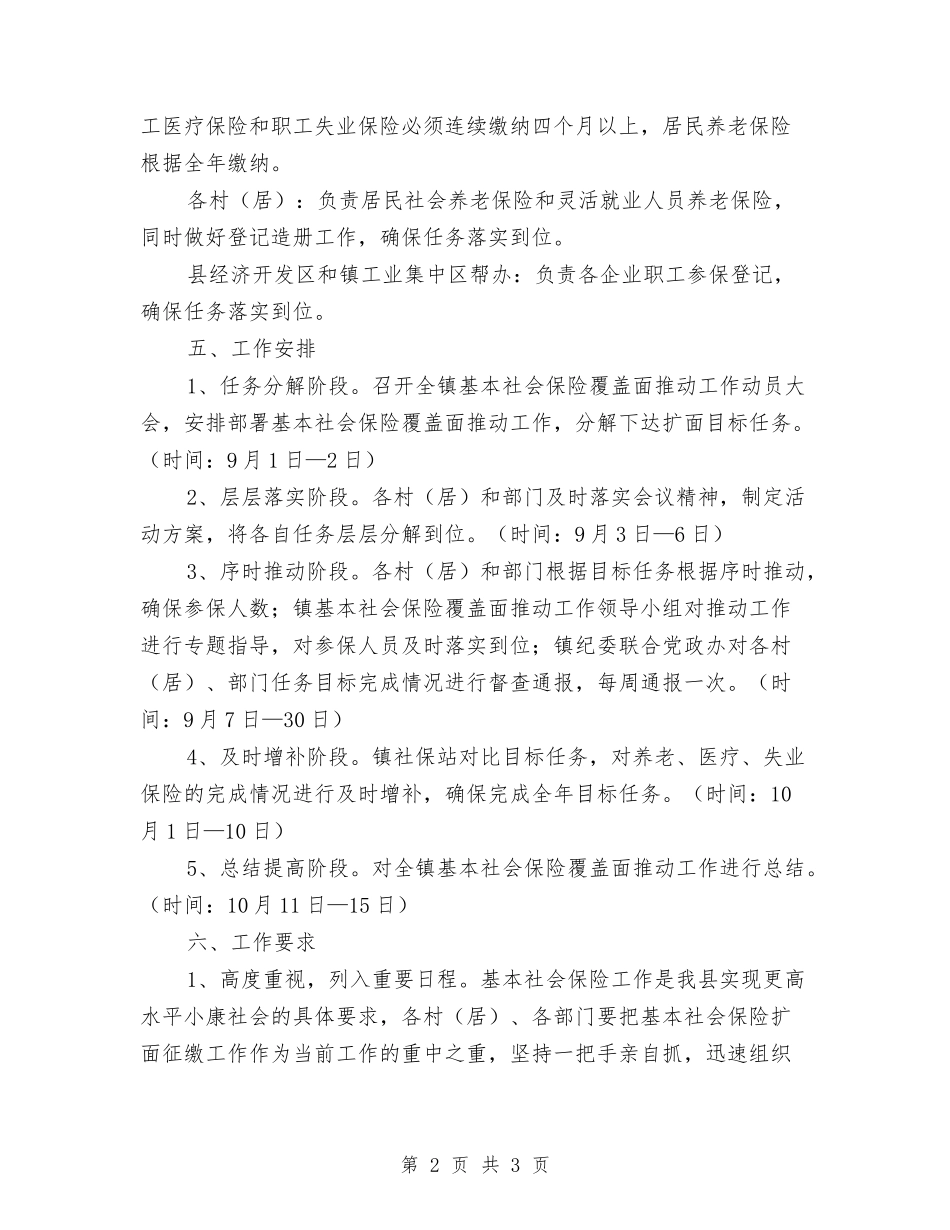 基本社会保险覆盖面工作方案_第2页