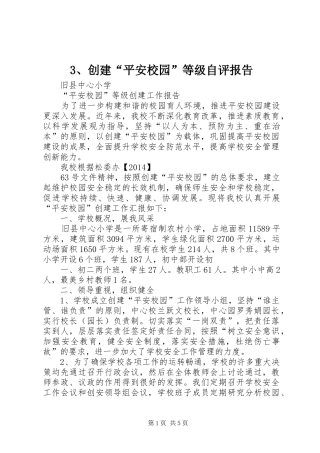 3、创建“平安校园”等级自评报告