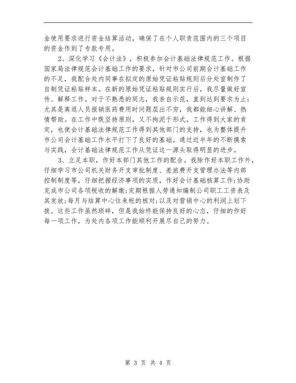 现金出纳2024年年终总结_第3页