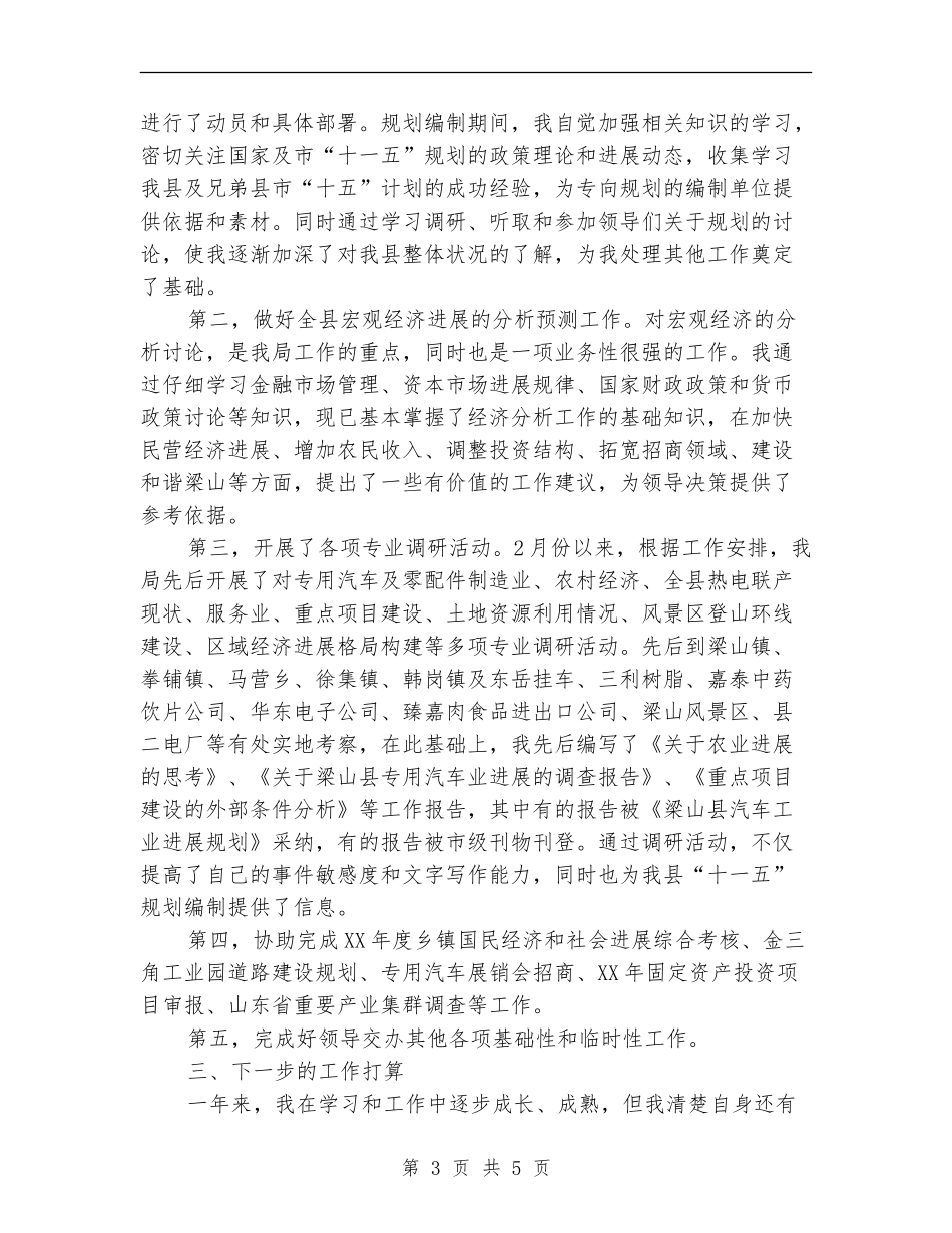 2024年发展计划局个人年终工作总结_第3页