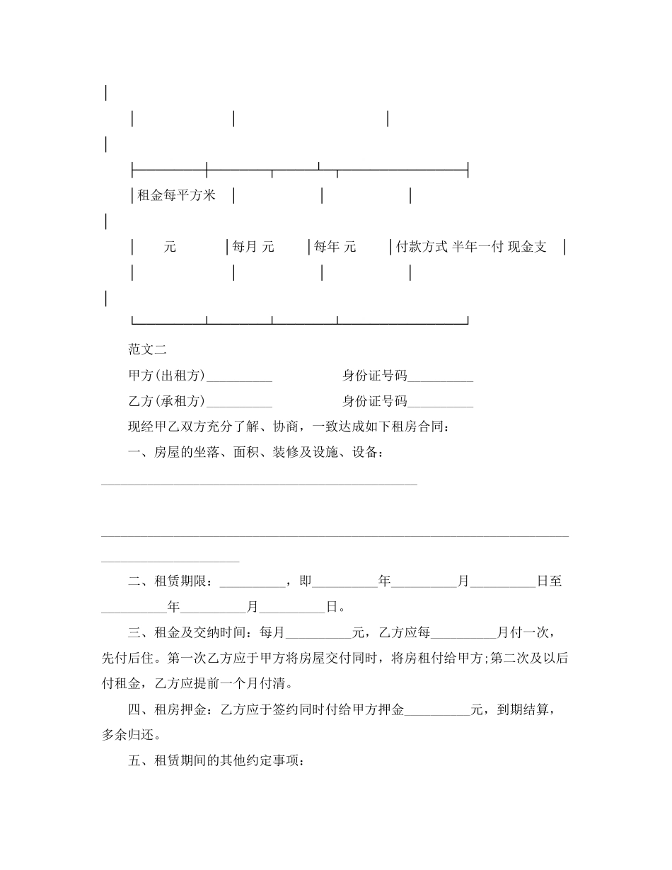 关于房屋租赁合同范本_第3页