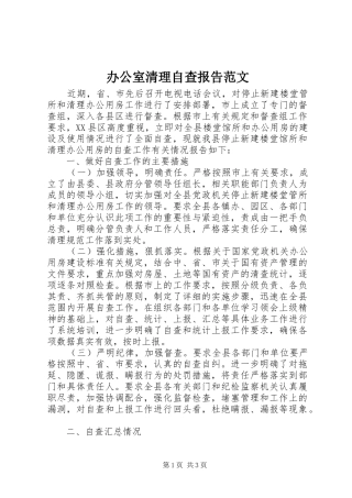 办公室清理自查报告范文