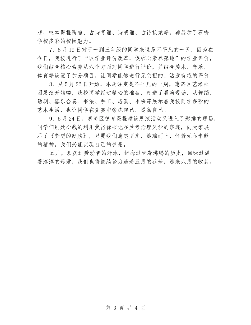 小学五月德育工作小结_第3页