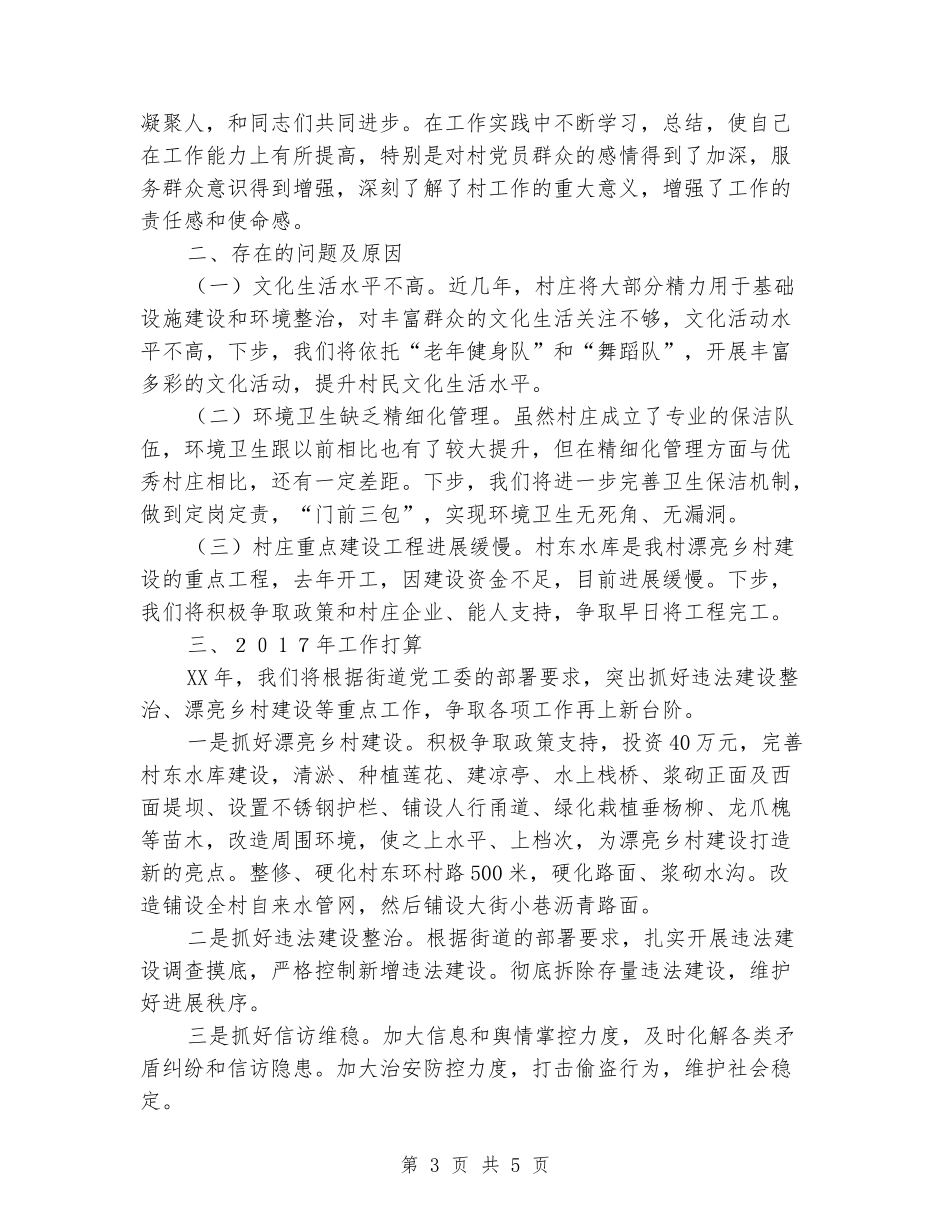 村支部书记近两年述职述廉报告_第3页