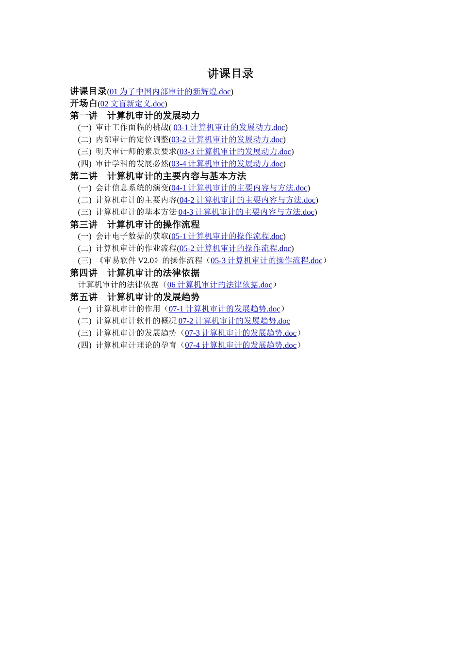 计算机审计基础(组合一)_第1页