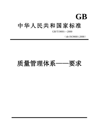 某某股份有限公司质量管理体系要求