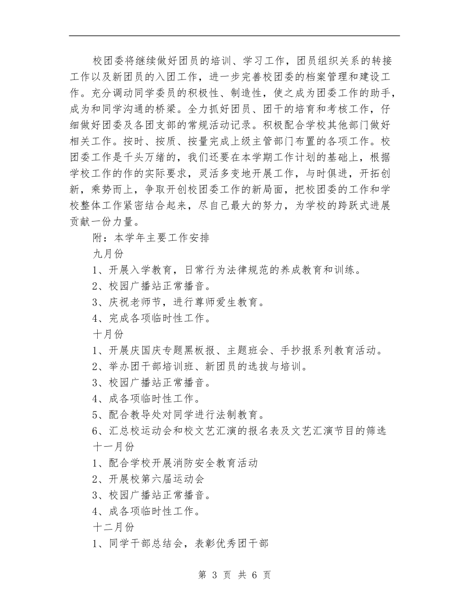 2024年学院团委工作计划与安排_第3页