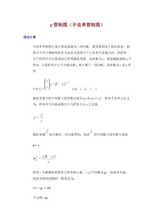 某公司品质培训教材p管制图