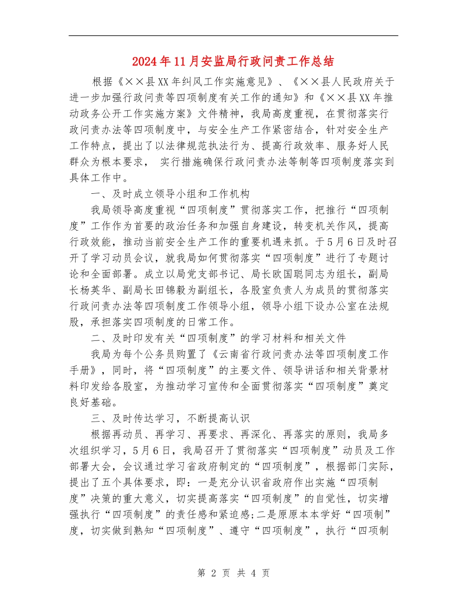 2024年11月安监局行政问责工作总结_第2页
