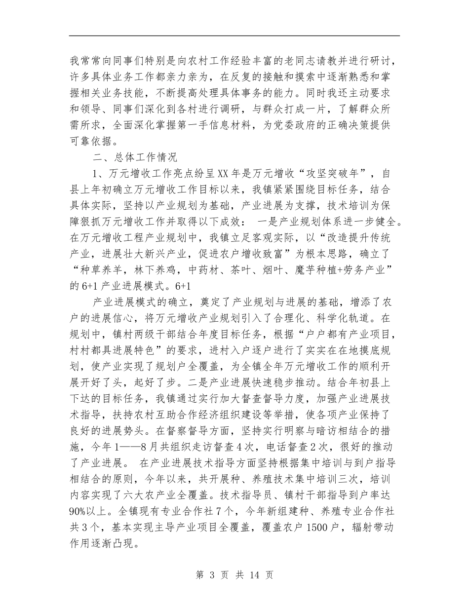 副镇长个人工作总结_第3页